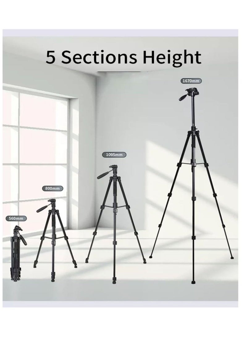 MIGOFAST Professional Aluminium Tripod Monopod for All DSLR Cameras Lightweight Tripod Stand 360 degree 3 way Head Travel Phone Stand Aluminum  - Image 4