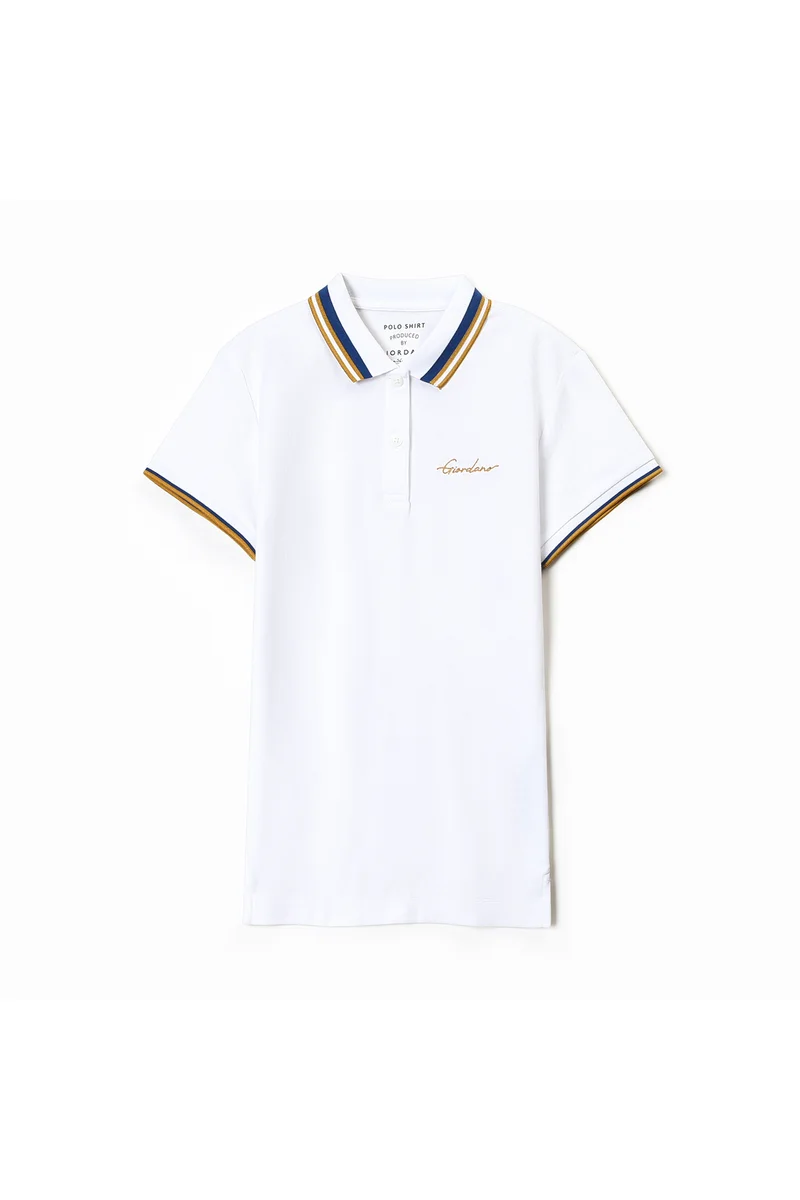 جيوردانو قميص بولو أبيض نسائي