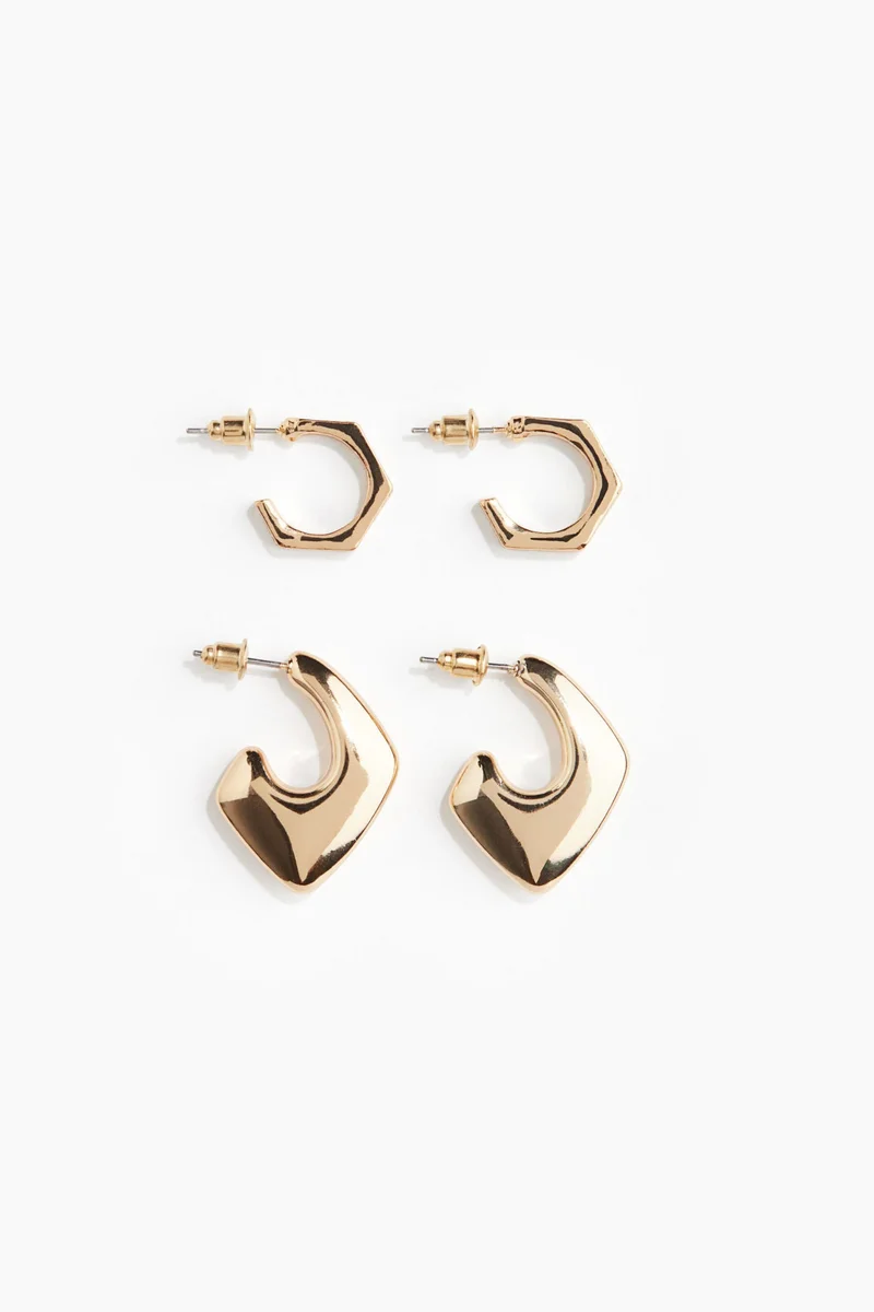 H&M 2 pairs hoop earrings