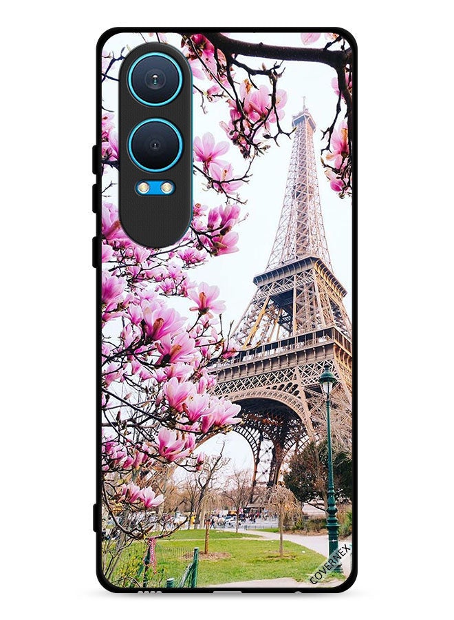 Covernex OnePlus Nord CE4 Lite 5G Protective Case Cover Flowers & Eiffel Tower  - Image 1