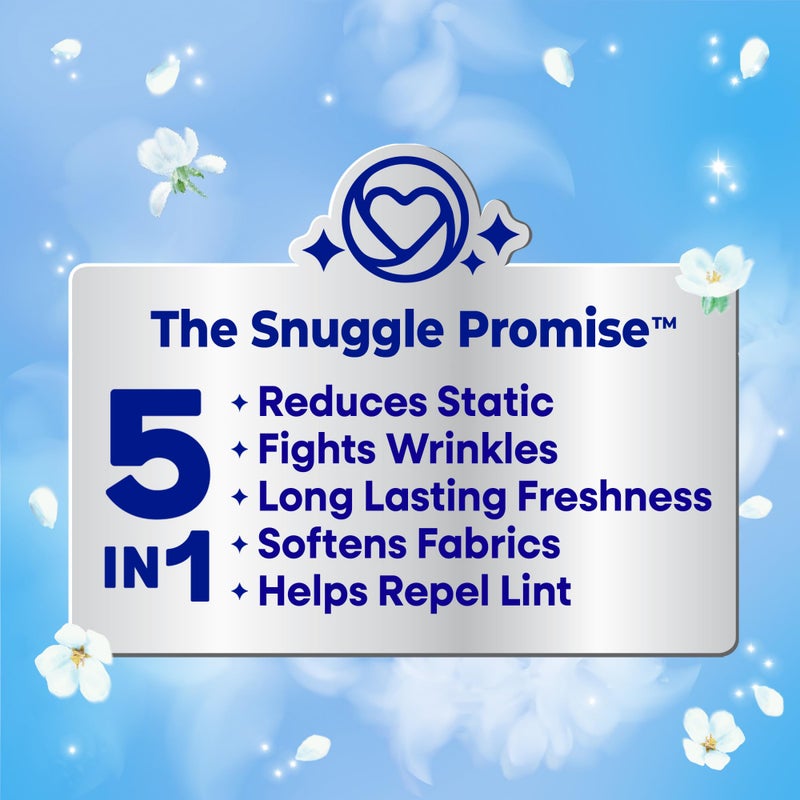 Snuggle Dryer Sheets, Long Lasting Fresh and Clean Scent, Laundry Fabric Softener, Control Static, Reduce Wrinkles, HE Safe, 200 Count - Image 3