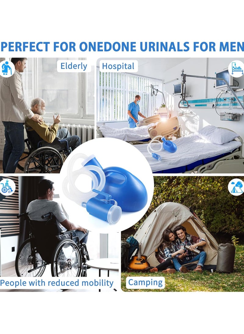 Angola Panda Portable Urinal for Seniors and Children at Night 2000ml 68 oz 63 Inch Long Tube Urinal Male Urinal with Cap Urinal Bottle Suitable for hospitals, incontinence elderly, travel cars, truck drivers, bedridden patients, and elderly care - Image 3