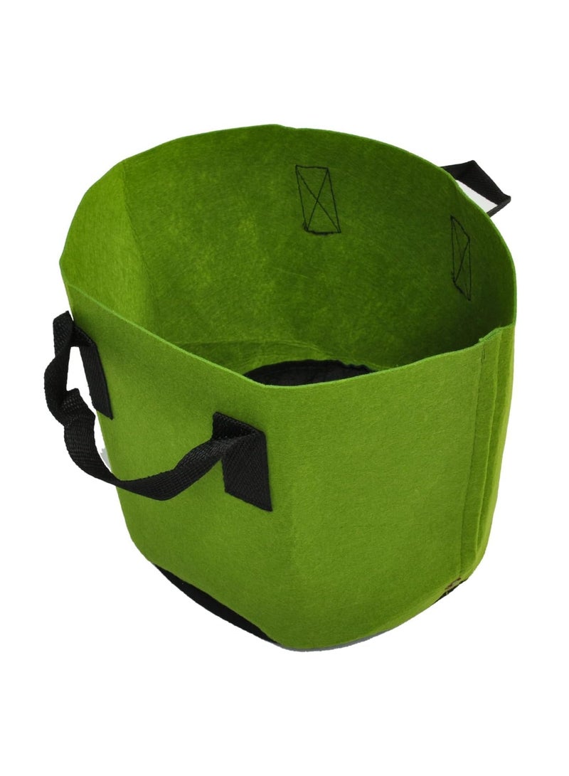 Generic Non-Woven Round Fabric Grow Bags, Colour - Green, Dimension: 50 CM Diameter X 30 CM Height, Fabric Grow Bag, Suitable for Vegetables, Flowers, Herbs, and Small Fruit Plants  - Image 3