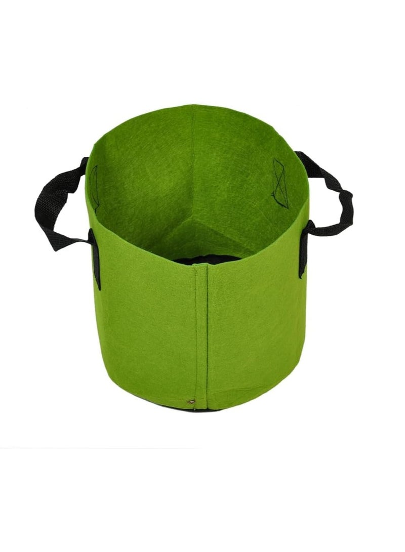 Generic Non-Woven Round Fabric Grow Bags, Colour - Green, Dimension: 50 CM Diameter X 30 CM Height, Fabric Grow Bag, Suitable for Vegetables, Flowers, Herbs, and Small Fruit Plants  - Image 1