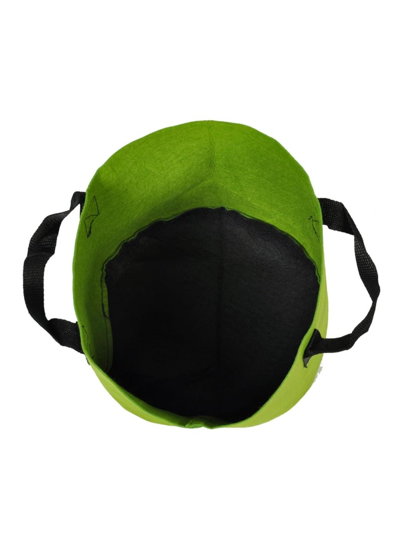Generic Non-Woven Round Fabric Grow Bags, Colour - Green, Dimension: 50 CM Diameter X 30 CM Height, Fabric Grow Bag, Suitable for Vegetables, Flowers, Herbs, and Small Fruit Plants  - Image 4
