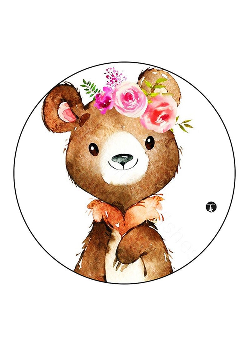 RKN Bear Printed Mouse Pad Multicolour