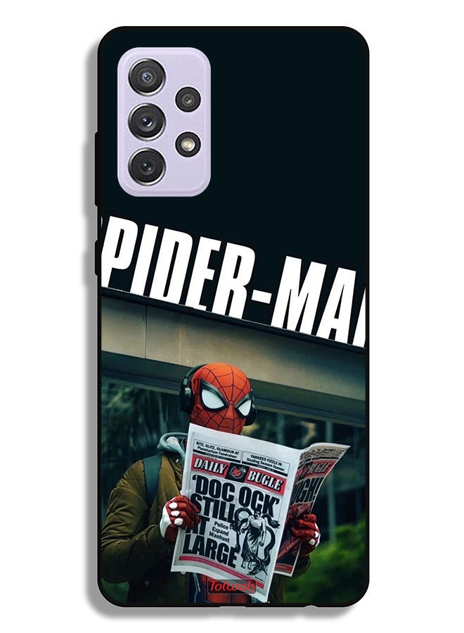Tolwak Samsung Galaxy A72 5G Protective Case Cover Spiderman Reading Newspaper - Image 1
