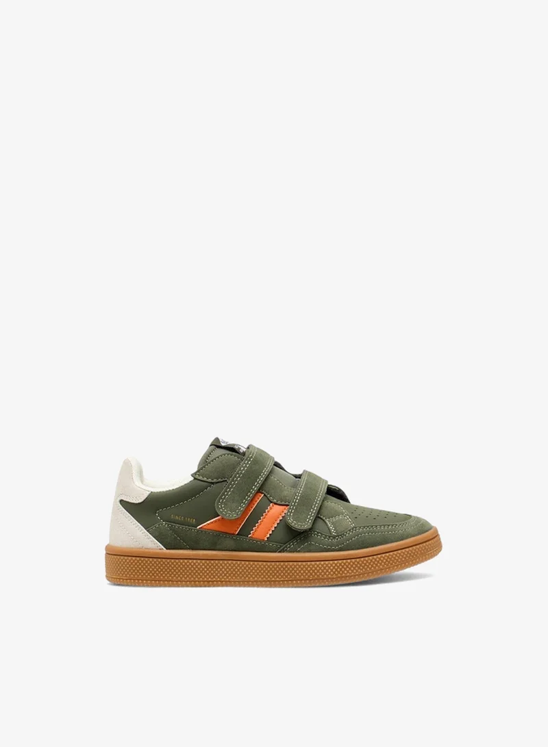 Lee Cooper Boys' Colourblock Sneakers with Hook and Loop Closure