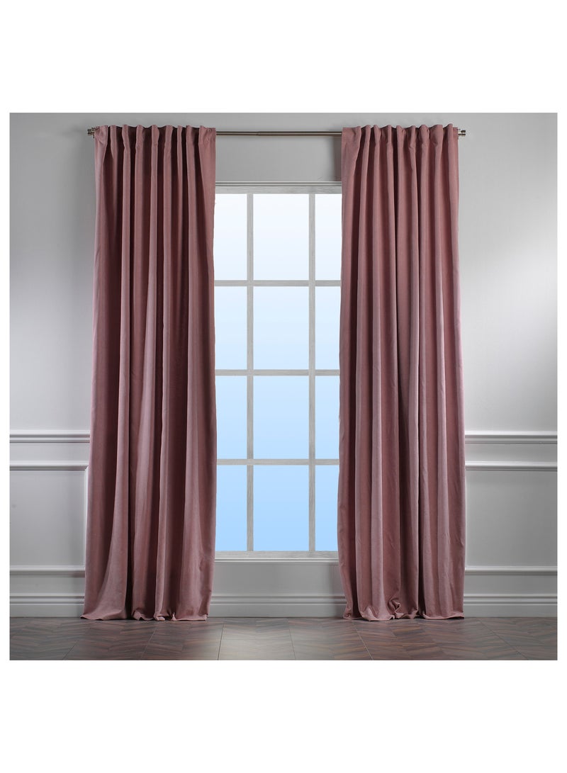 Zeenah Furniture Solid Color Home Decorative Curtains Velvet Look 2 Panels Hanging Back Tap & Rod Pocket Living Room Nursery Room Kitchen Office Windows Home Decoration - Image 1