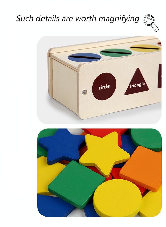 Arabest ألعاب تصنيف خشبية للأطفال مع صناديق مطابقة وآلات تصنيف الأشكال ومطابقة الألوان وألعاب تعليمية لمرحلة ما قبل المدرسة - Image 5