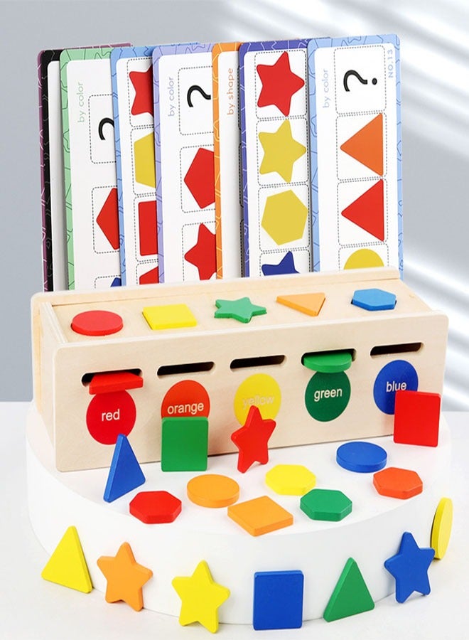 Arabest ألعاب تصنيف خشبية للأطفال مع صناديق مطابقة وآلات تصنيف الأشكال ومطابقة الألوان وألعاب تعليمية لمرحلة ما قبل المدرسة - Image 2