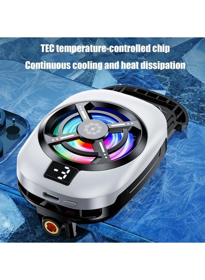 لاكام Magnetic Phone Cooler, Mobile Phone Radiator, 15W Low Noise Mobile Game Accessory, Lightweight Electronics Heatsink for Smartphones, Gaming, Outdoor Activities or Travel (Black) - Image 5