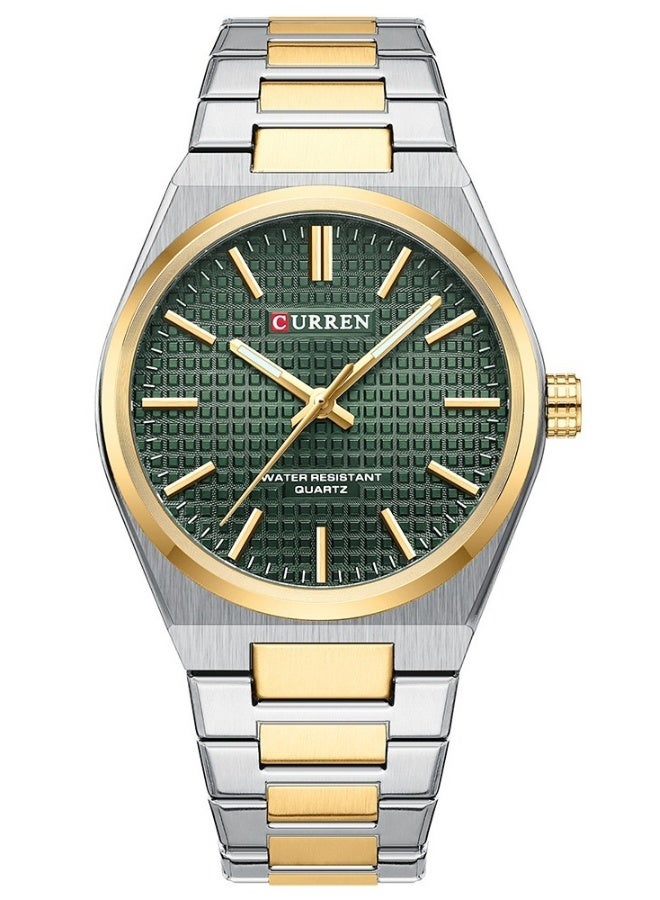 CURREN Quartz Simple Grid Business Watch Alloy Case Multi Function Fashion Watch - Image 1