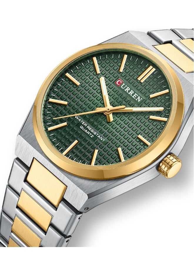 CURREN Quartz Simple Grid Business Watch Alloy Case Multi Function Fashion Watch - Image 2