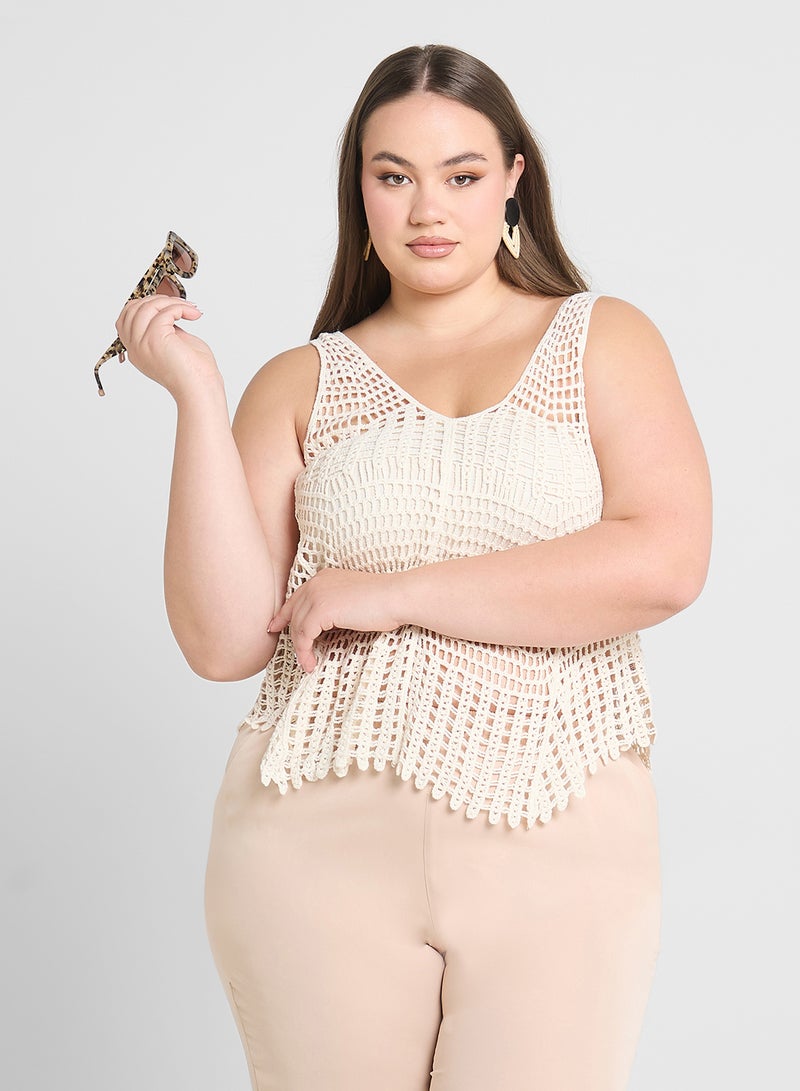 جينجر بلس توب كروشيه محبوك - Image 1