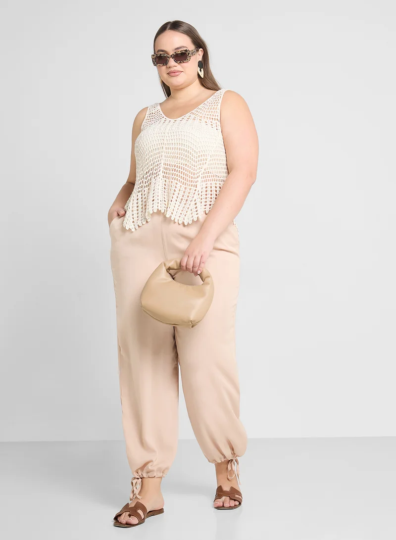 Ginger Plus Crochet Knitted Top