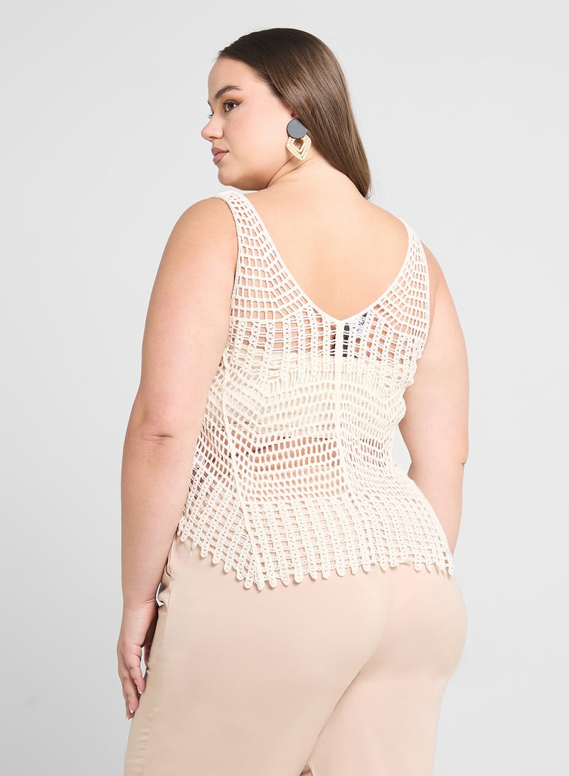 جينجر بلس توب كروشيه محبوك - Image 2