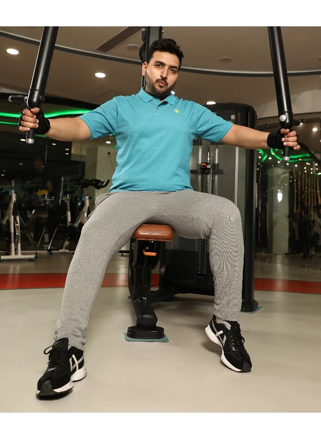انستافاب بلس تي شيرت بولو Sky Blue Basic Activewear للرجال