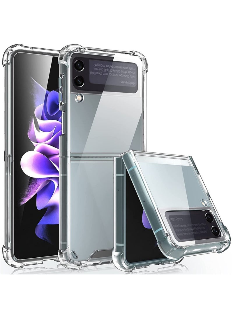 ELTRAZONE Clear Case for Galaxy Z Flip 4, Samsung Z Flip 4 Phone Case, Ultra Slim Thin Crystal Transparent Soft TPU Cover with Non-Slip Grip Protective Shell Bumper Skin for Samsung Galaxy Z Flip 4 2022 - Image 1