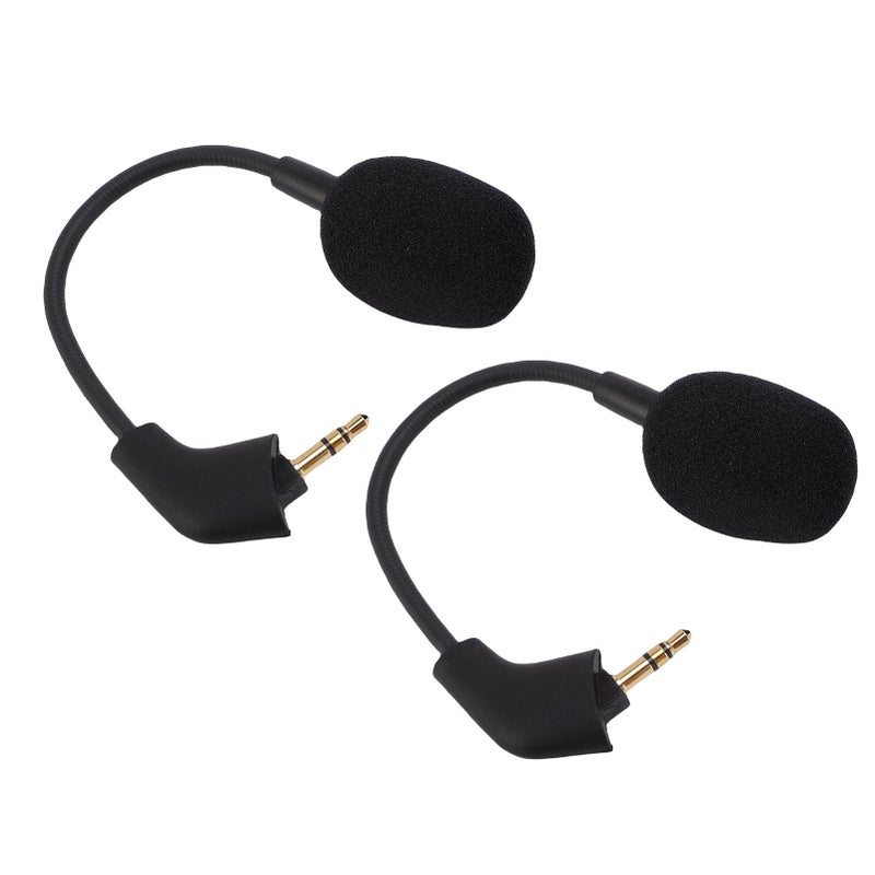 2 قطع ميكروفون بديل مناسب لسماعات Kingston HyperX Cloud و Cloud II و Cloud Core - ميكروفون قابل للفصل مقاوم للضوضاء بمقياس 3.5 مم - Image 2