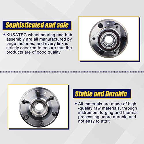 KUSATEC 513277 Front Rear Wheel Hub and Bearing Assembly Compatible with for Chevy Traverse 2009-2017, GMC Acadia 2007-2016/Limited 2017, Saturn Outlook 2007-2010, for Buick Enclave 2008-2017, 6 Lug - Image 4