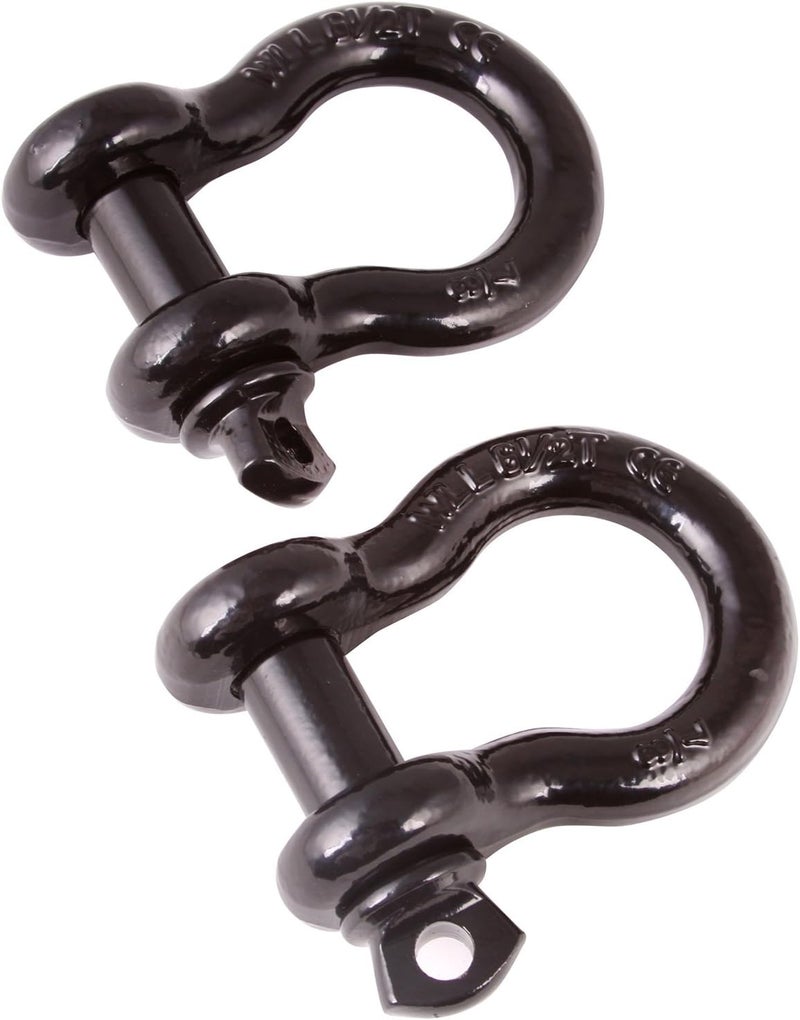 11235.06 D-Ring Shackle Kit, 1 inch, Black, Steel, Pair