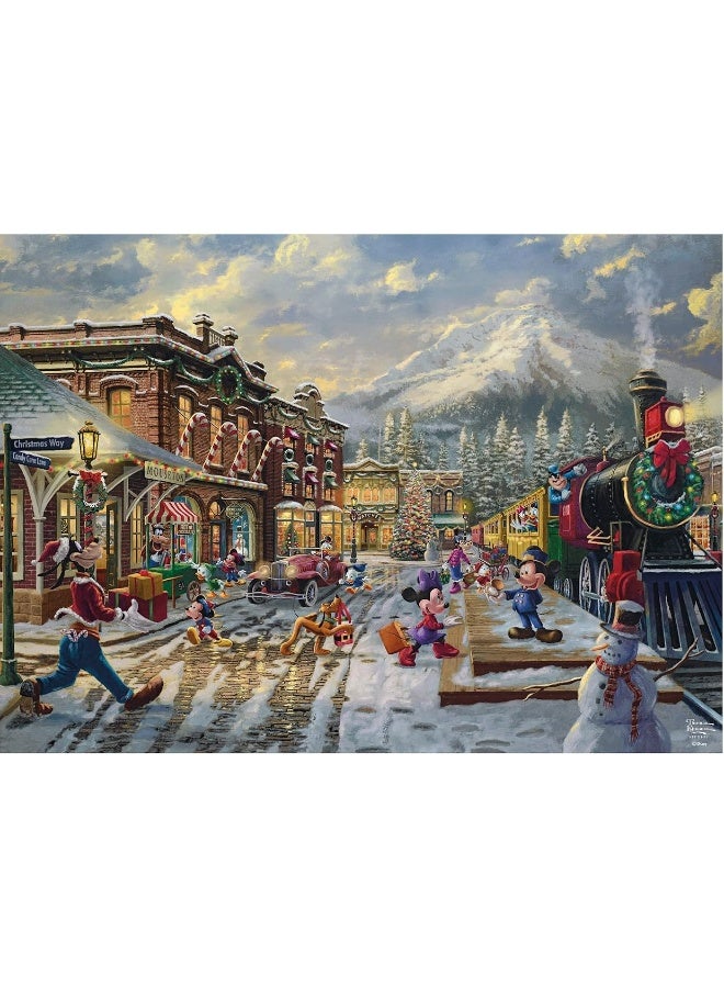 Ceaco - Thomas Kinkade - Disney - Holiday - Candy Cane Express - 1000 Piece Jigsaw Puzzle - Image 1