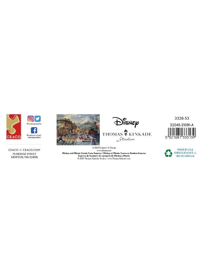 Ceaco - Thomas Kinkade - Disney - Holiday - Candy Cane Express - 1000 Piece Jigsaw Puzzle - Image 5