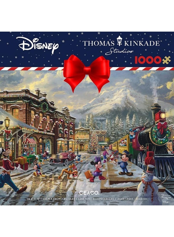 Ceaco - Thomas Kinkade - Disney - Holiday - Candy Cane Express - 1000 Piece Jigsaw Puzzle - Image 2