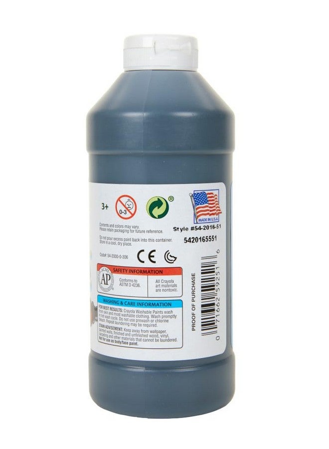 Crayola Washable Paint, Black, 16 oz. - Image 5