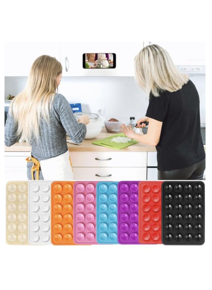Generic 8 Pack Suction Cup Phone Case Mount Double-Sided,Silicon Sticky Phone Stand for iPhone and Android, Hands-Free Strong Grip Holder for Selfies and Videos  - Image 4