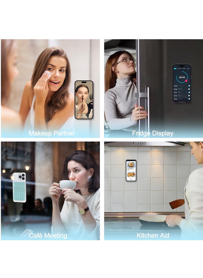 Generic 8 Pack Suction Cup Phone Case Mount Double-Sided,Silicon Sticky Phone Stand for iPhone and Android, Hands-Free Strong Grip Holder for Selfies and Videos  - Image 5