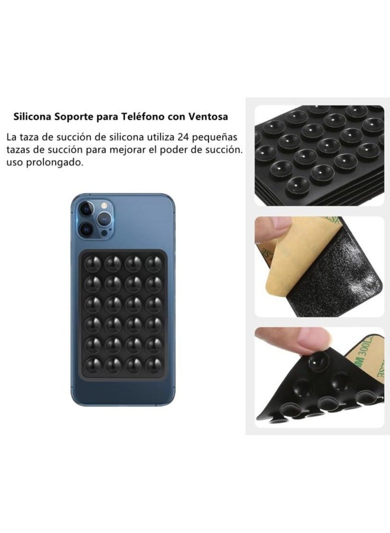 8PCS Silicone Suction Cup Phone Holder Double Sided Sticky Grip Hands Free Mount for iPhone Android - Image 3