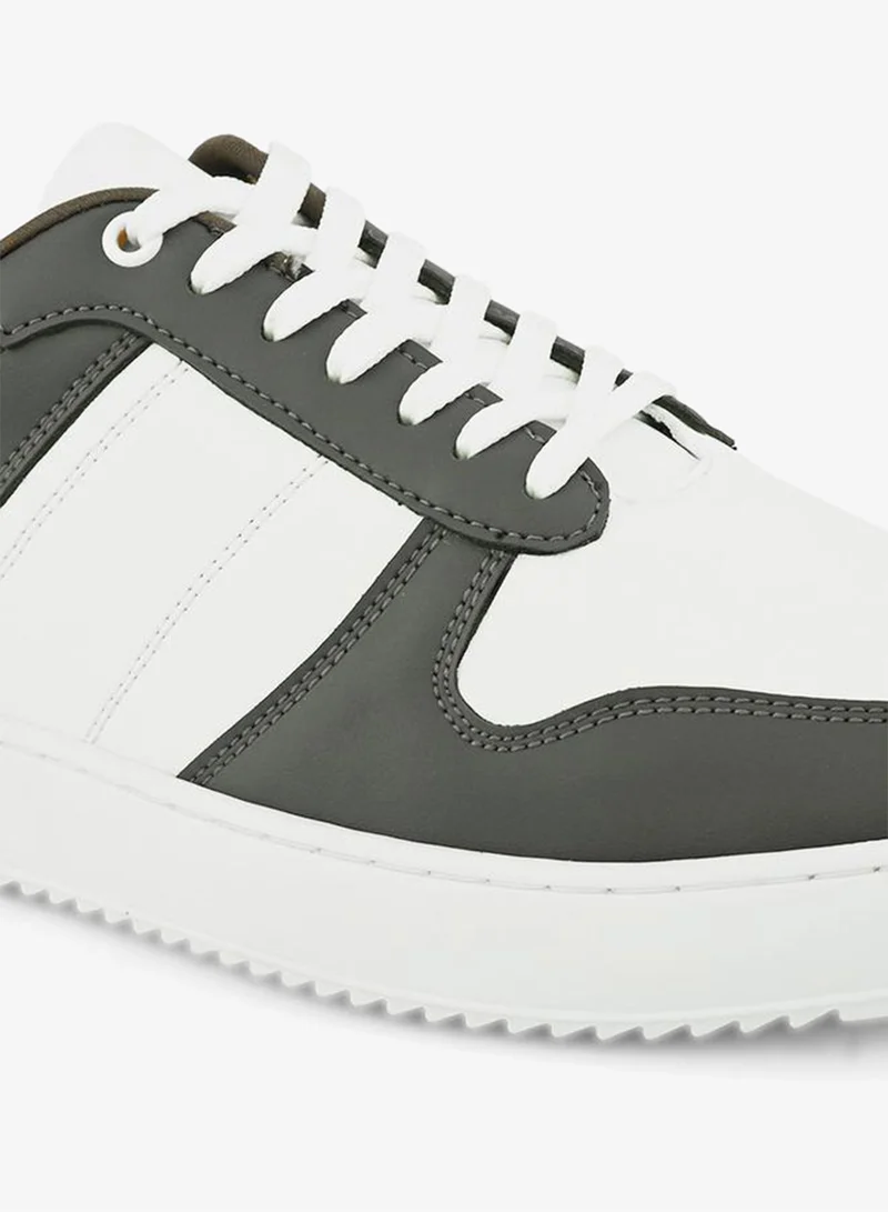 Styli Active Color Block Lace Up Basket Sneakers