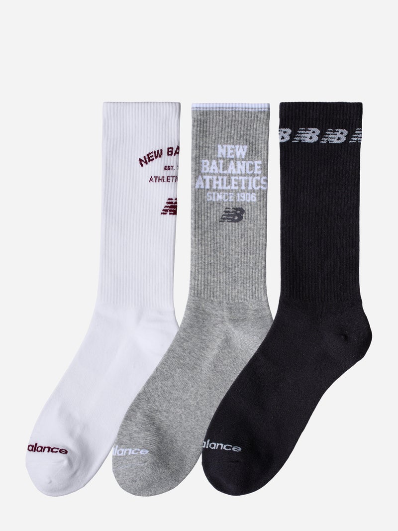 New Balance Pack of 3 - Graphic Logo Crew Socks - Image 2