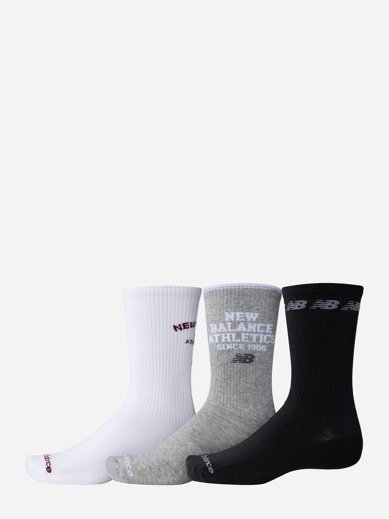 New Balance Pack of 3 - Graphic Logo Crew Socks - Image 1