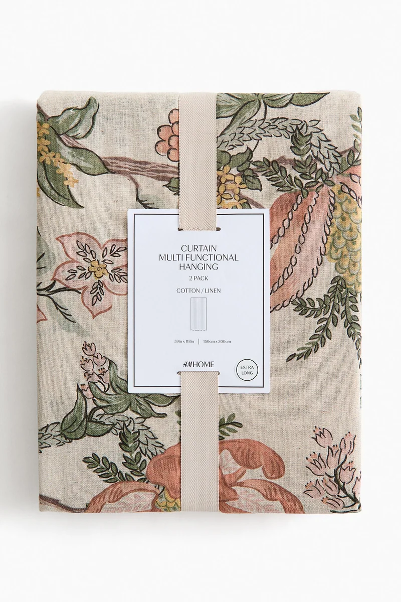 H&M 2-pack long linen-blend curtain lengths
