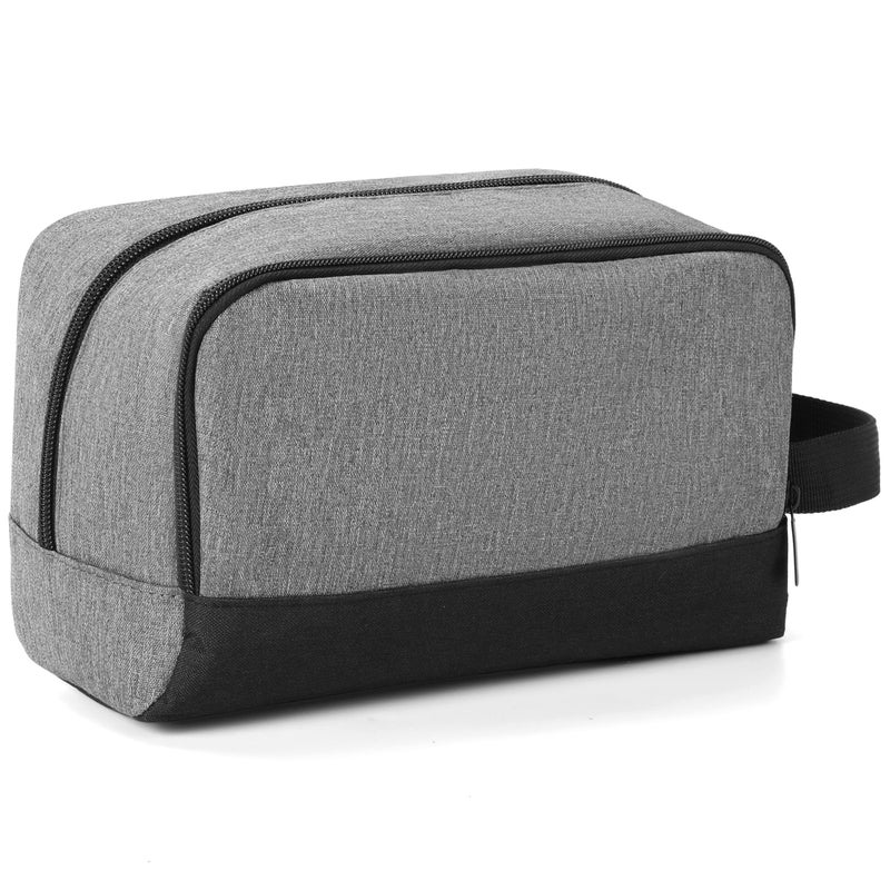 Elviros Travel Toiletry Bag for Men Hanging Dopp Kit Shaving Bag Toiletries Organizer Small Toiletry Bag for Traveling GreyBlackLarge - Image 2