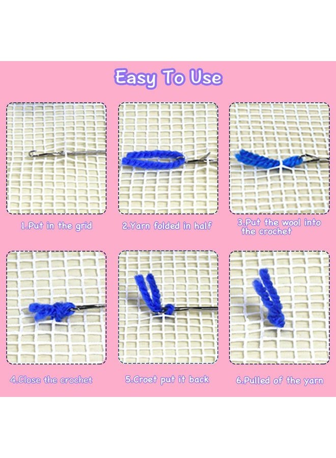 LAPATAIN Latch Hook Kits for DIY Throw Pillow Cover,Carpet Pattern Needlework Cushion Cover Hand Craft Crochet for Great Family 15.7X15.7inch - Image 5