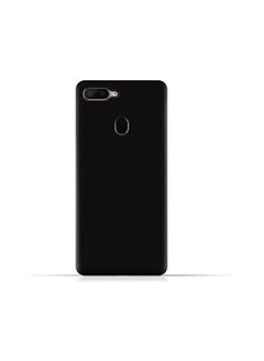 IAF oppo A12 Case Cover Soft TPU Shockproof Slim Soft Silicon Rubberized Matte Cover Case Cover for (oppo A12, Black)  - Image 1