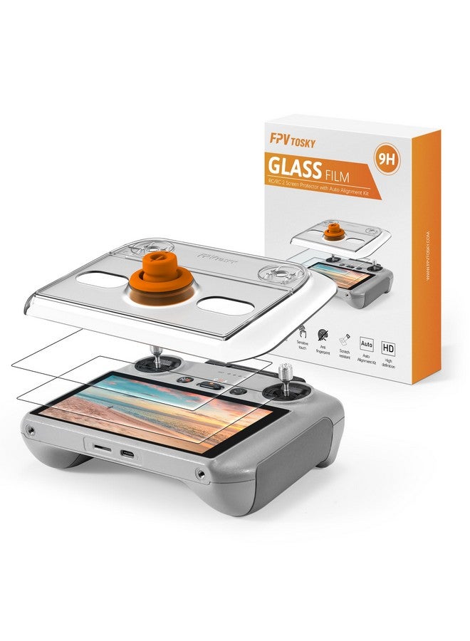 FPVtosky FPVtosky Screen Protector for DJI Mini 4 Pro with Auto Alignment Kit for DJI RC/ RC2 Remote Controller ( 3 PACK ), HD Tempered Glass Screen Protector for DJI Mini 3 / Mini 3 Pro/ Air 3 Controller Accessories - Image 1