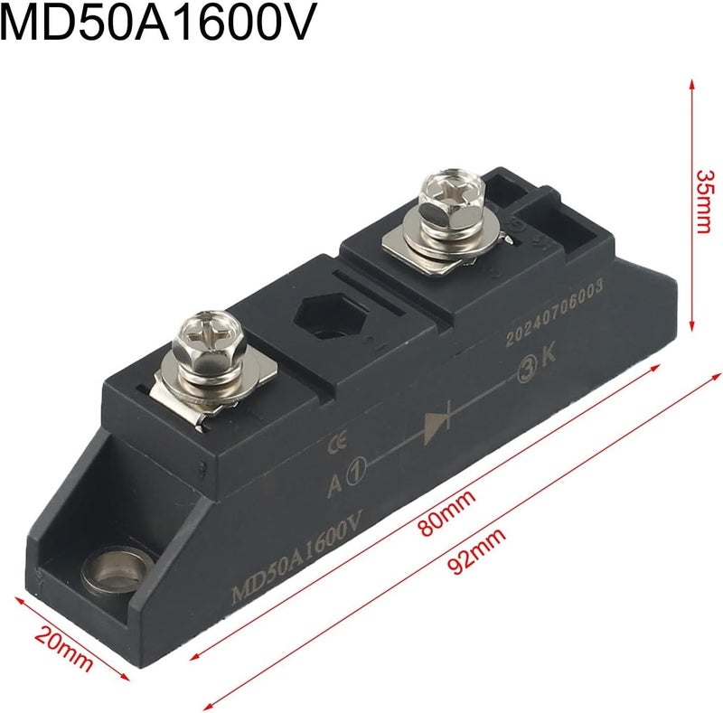 وحدة الصمام الثنائي المضادة للشحن العكسي MD50A/MD100A/MD200A 1600V مجموعة الألواح الشمسية، خزانة التيار المستمر للبطارية، مزود التيار المستمر المعدل (MD50A) - Image 5