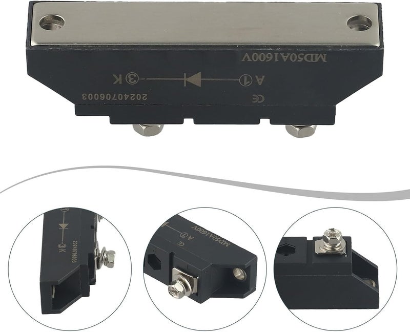 وحدة الصمام الثنائي المضادة للشحن العكسي MD50A/MD100A/MD200A 1600V مجموعة الألواح الشمسية، خزانة التيار المستمر للبطارية، مزود التيار المستمر المعدل (MD50A) - Image 4