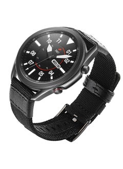 Generic Strap Band Cloth Nylon For 22MM Compatible With Samsung galaxy watch 3 45mm /watch 46mm/Gear S3/Huawei watch GT2E/GT (42mm,46mm)/GT2 Pro/GT2 46MM/honor Magic Watch2 46mm/Amazfit GTR 47mm/GTR 2/2e (Black)  - Image 4