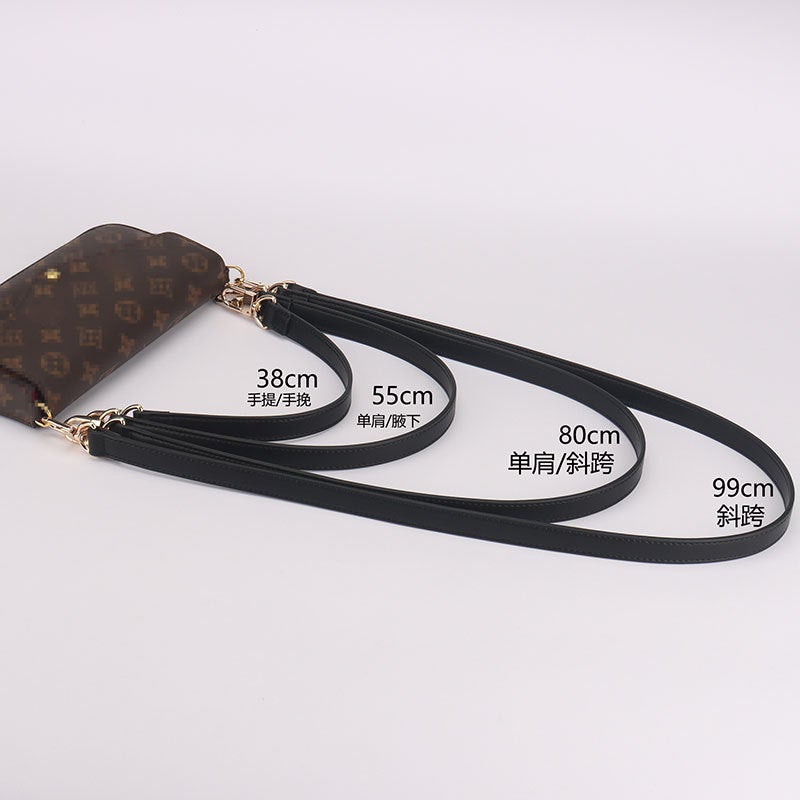 Underarm Bag Shoulder Strap Accessories Mahjong Bag Old Flower Shoulder Crossbody Thin Bag With Speedy Bag Modified Leather - Image 3