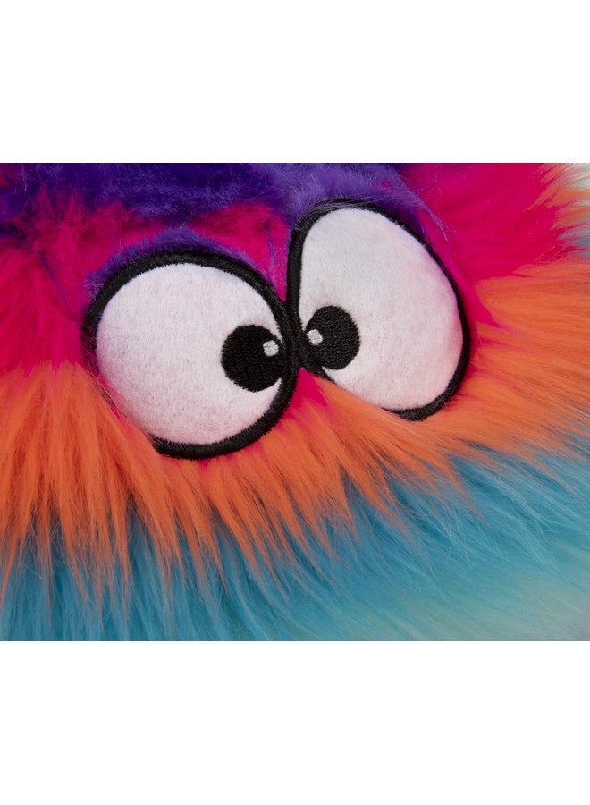 جو دوج لعبة كرة الكلب القطيفة ذات الصرخة من GoDog Just for Me Furballz، بتقنية حماية المضغ - قوس قزح رائع، حجم صغير - Image 3