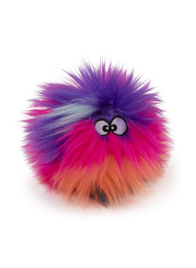 جو دوج لعبة كرة الكلب القطيفة ذات الصرخة من GoDog Just for Me Furballz، بتقنية حماية المضغ - قوس قزح رائع، حجم صغير - Image 2