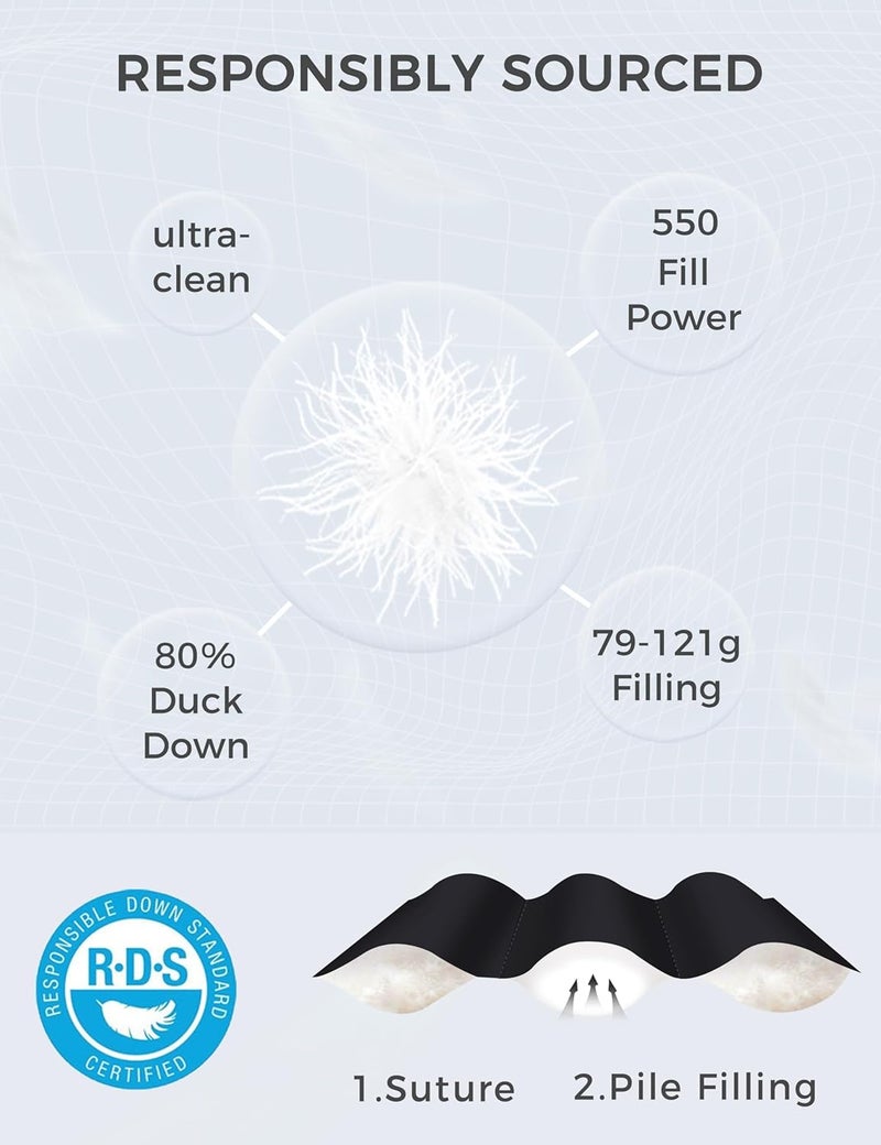 Wantdo Women's Packable Ultra Light Weight Short Down Jacket - Black, XL - Image 5