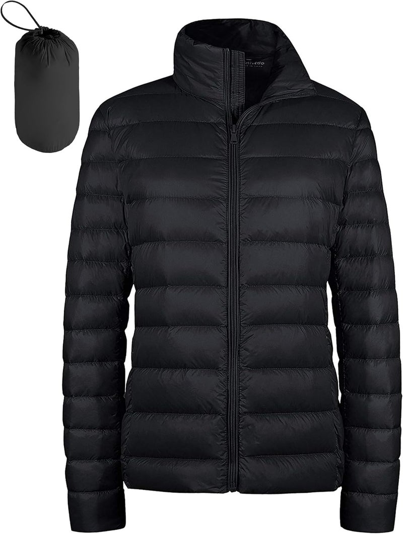 Wantdo Women's Packable Ultra Light Weight Short Down Jacket - Black, XL - Image 1