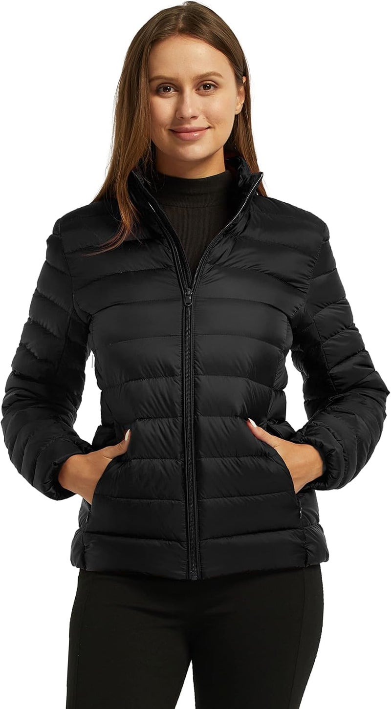 Wantdo Women's Packable Ultra Light Weight Short Down Jacket - Black, XL - Image 2